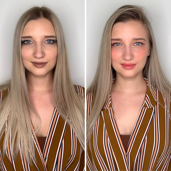 How Women Do Their Own Makeup Vs. How A Professional Does It (29 Pics)