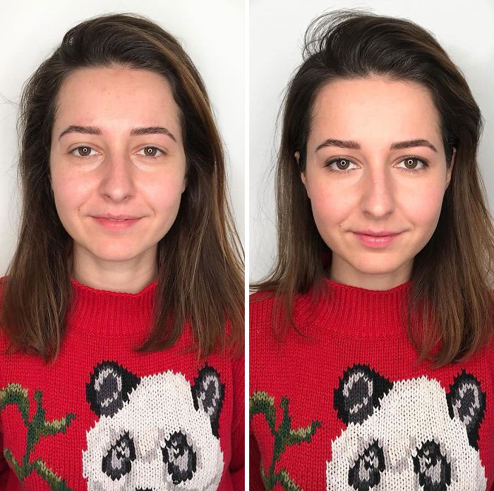 How Women Do Their Own Makeup Vs. How A Professional Does It (29 Pics)