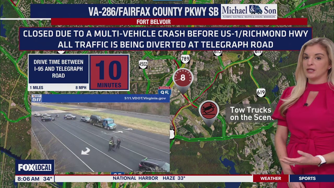 Multiple crashes slow morning commute across DMV