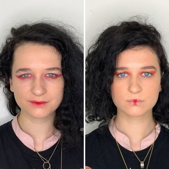 How Women Do Their Own Makeup Vs. How A Professional Does It (29 Pics)
