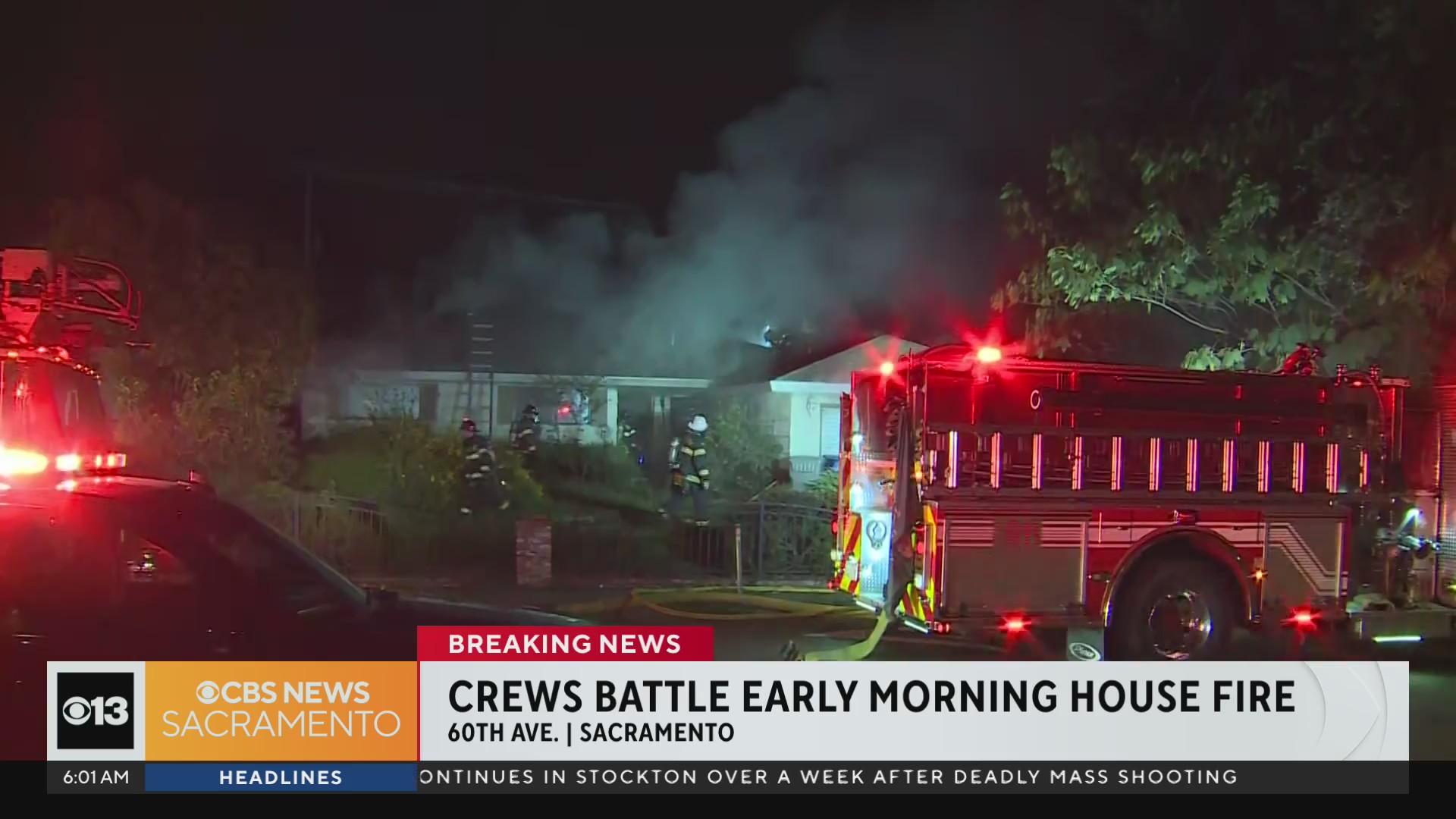 Crews battle early morning house fire on 60th Avenue in Sacramento
