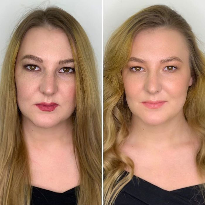 How Women Do Their Own Makeup Vs. How A Professional Does It (29 Pics)
