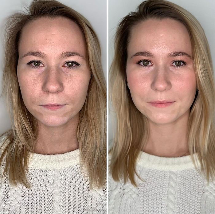How Women Do Their Own Makeup Vs. How A Professional Does It (29 Pics)