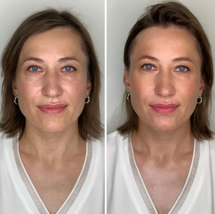 How Women Do Their Own Makeup Vs. How A Professional Does It (29 Pics)