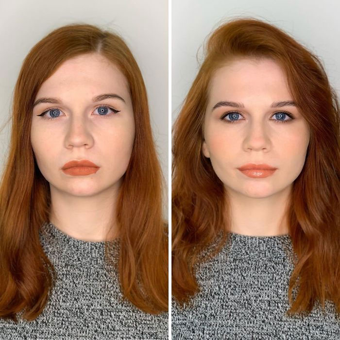 How Women Do Their Own Makeup Vs. How A Professional Does It (29 Pics)