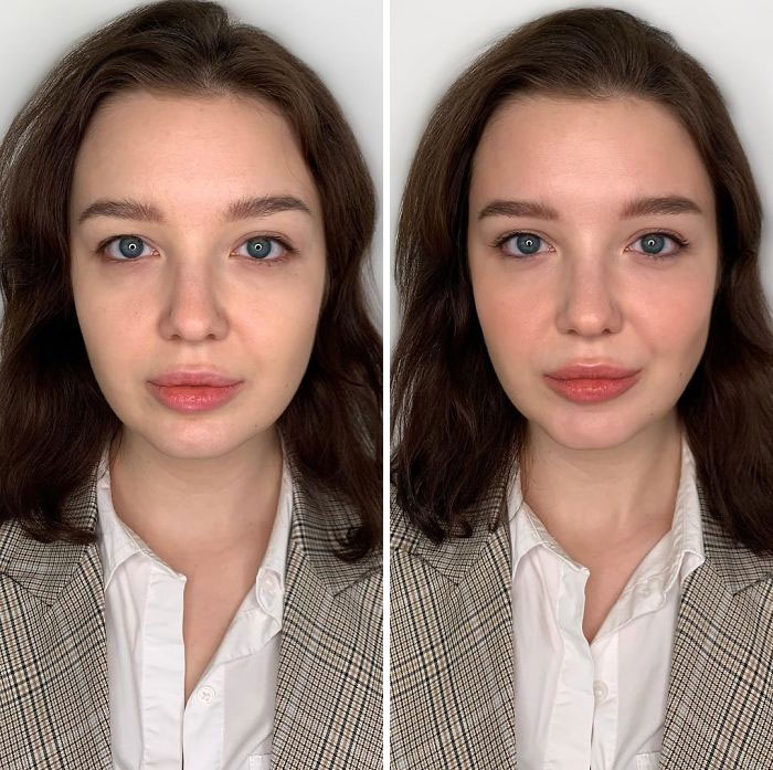 How Women Do Their Own Makeup Vs. How A Professional Does It (29 Pics)