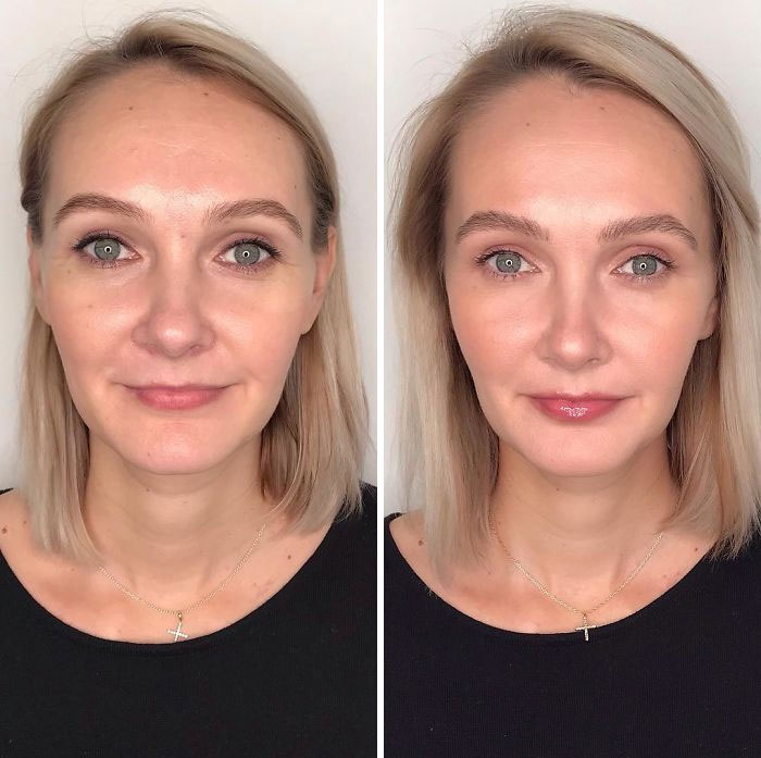 How Women Do Their Own Makeup Vs. How A Professional Does It (29 Pics)