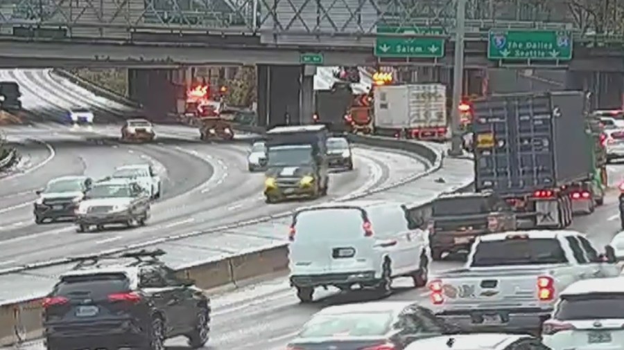 Interstate 405 traffic snarled after early Wednesday crash