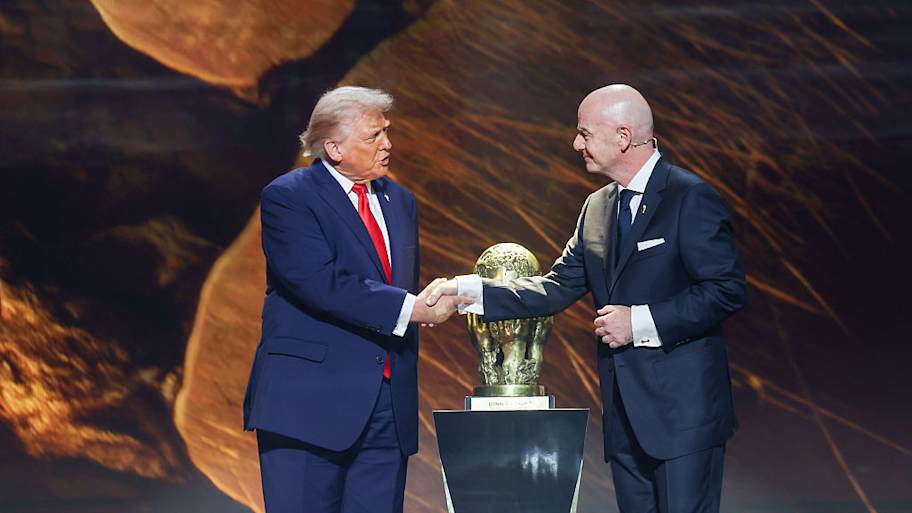 President Donald Trump received the FIFA Peace Prize in December. | Tasos Katopodis/FIFA/Getty Images