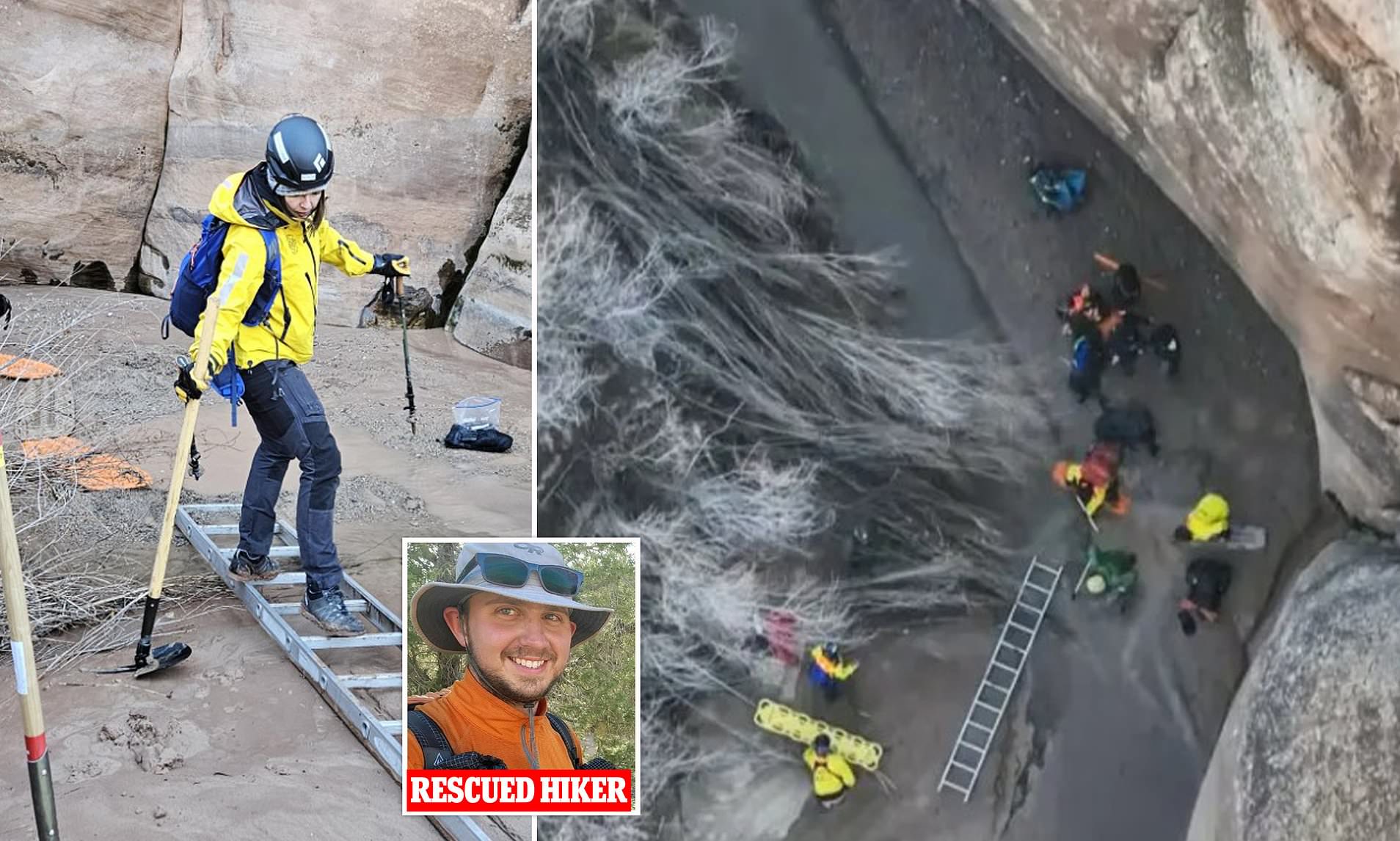 Hiker gets stuck in freezing quicksand for hours during trip to iconic ...