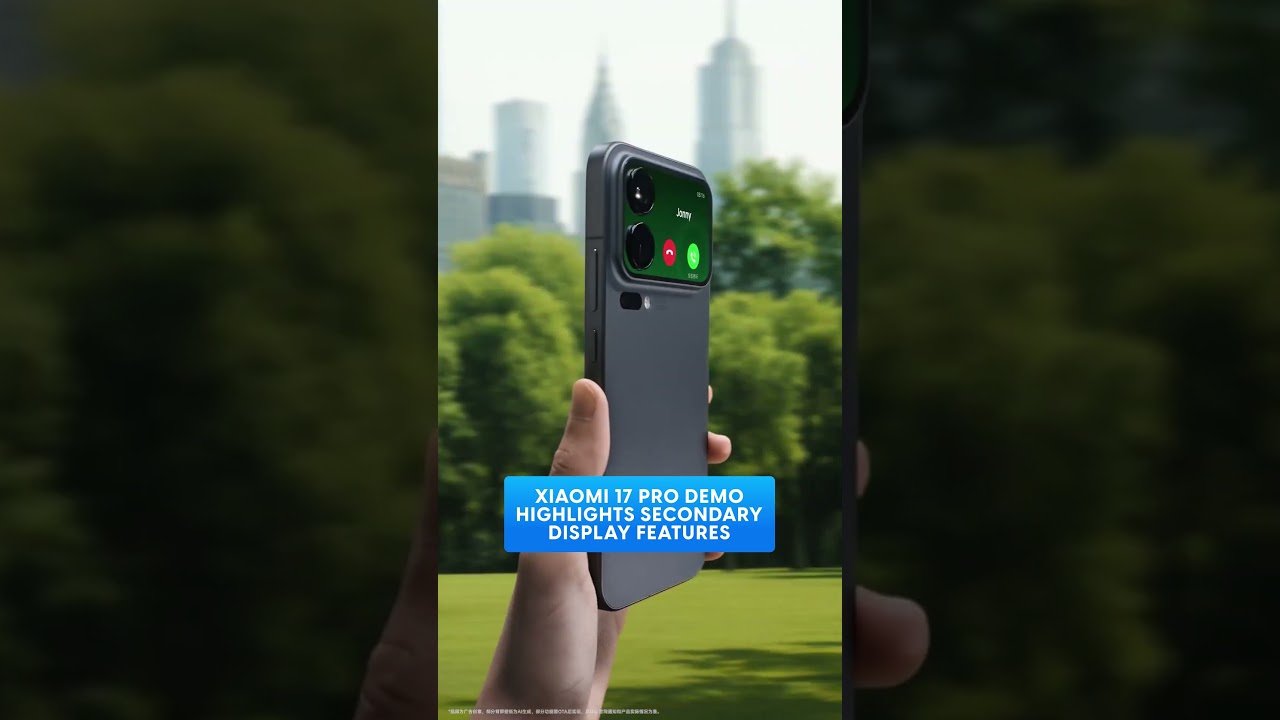 Xiaomi 17 Pro demo highlights secondary display features and functions