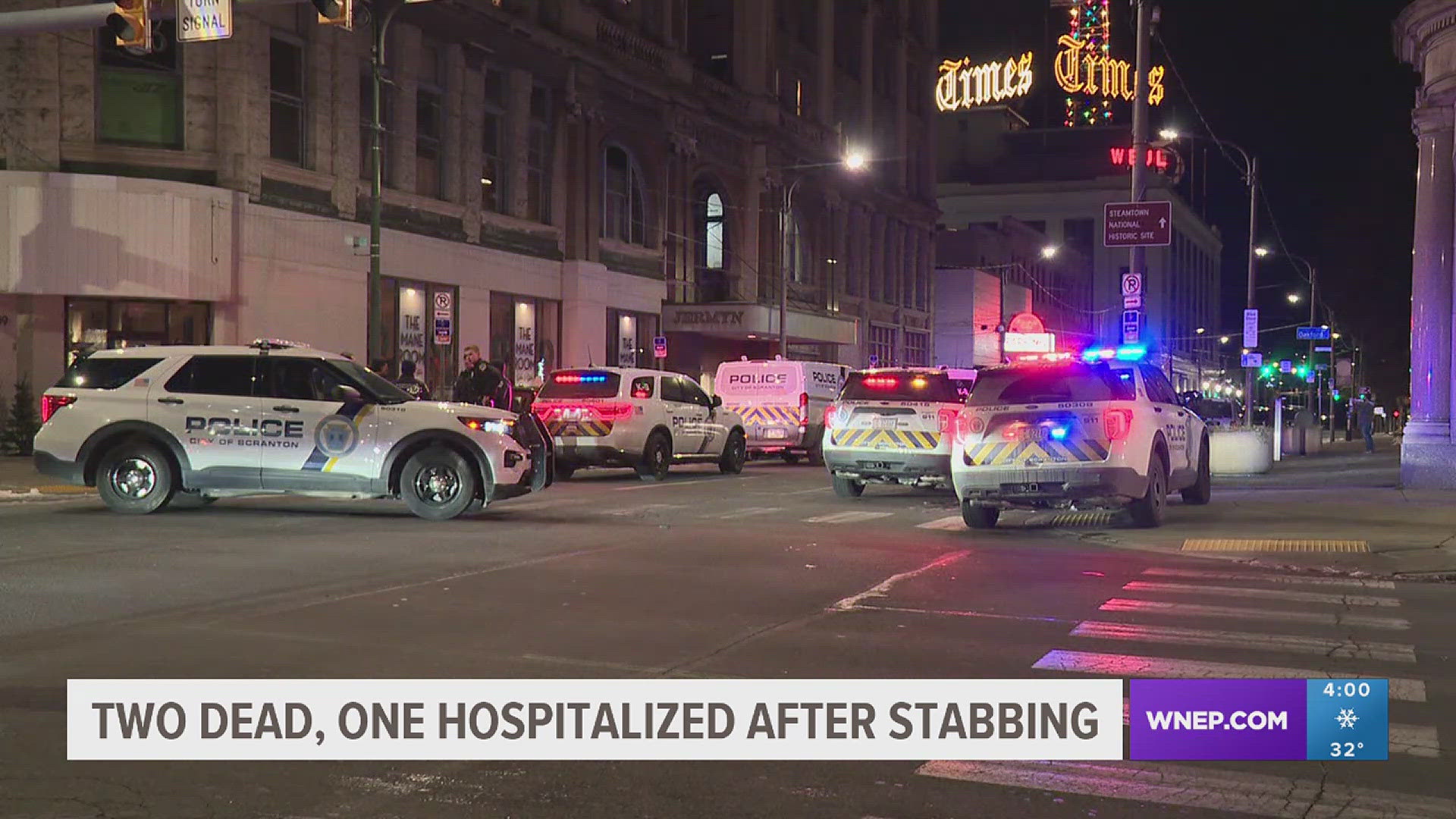 2 killed, 1 hospitalized, suspect in custody after stabbing in Scranton