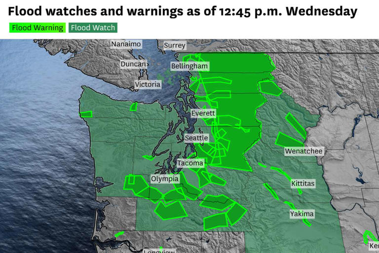 Atmospheric river dumping 20 inches of rain on West Coast mountain range