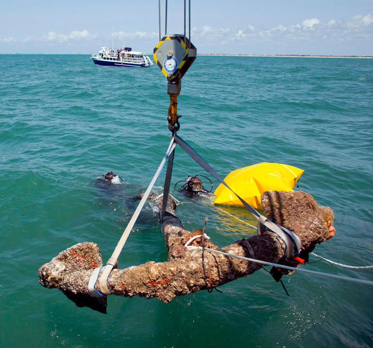 In 1996, divers discovered sunken treasure in 20 feet of water off the ...
