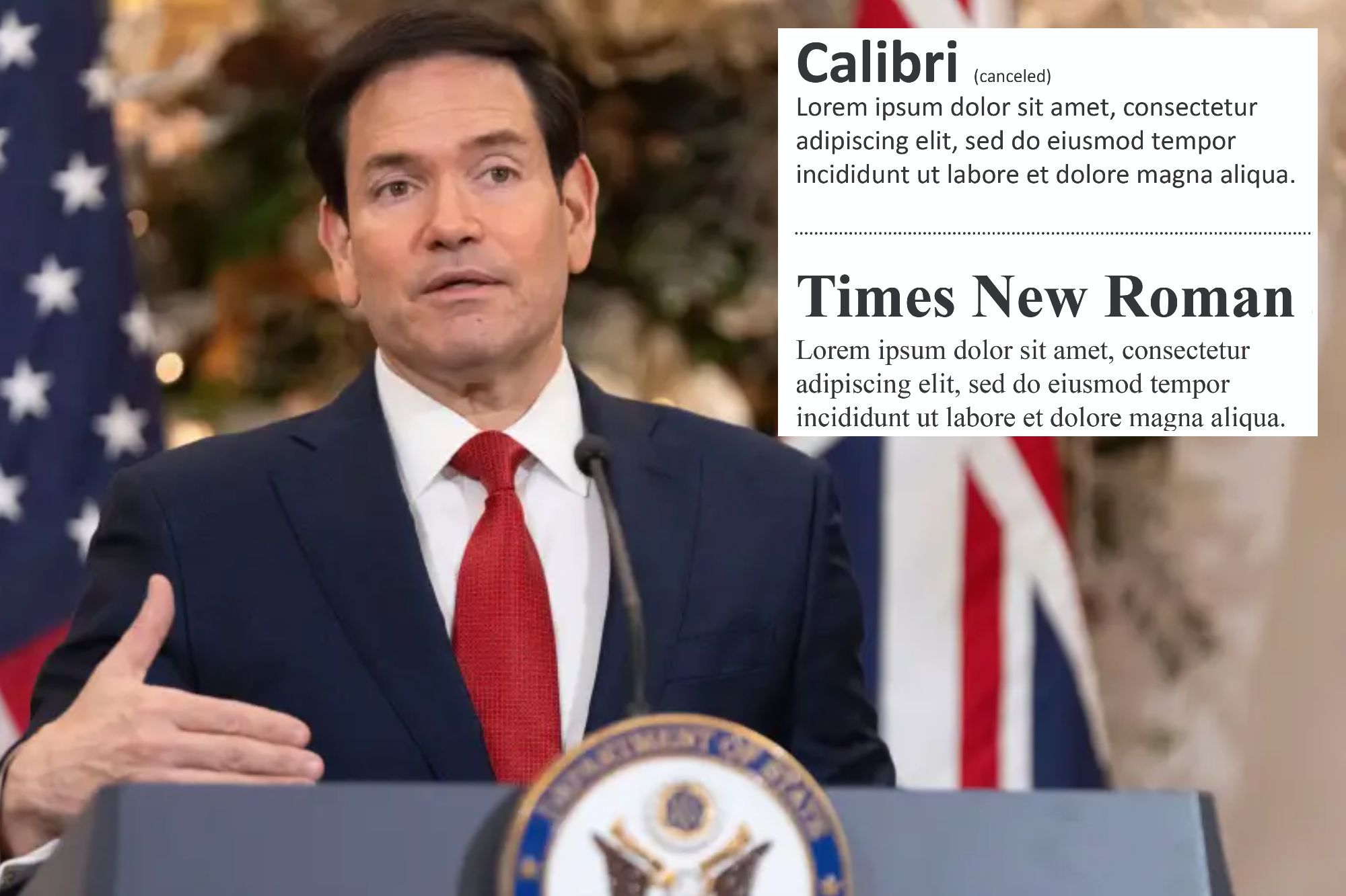 Marco Rubio instructs diplomats to use Times New Roman font ...