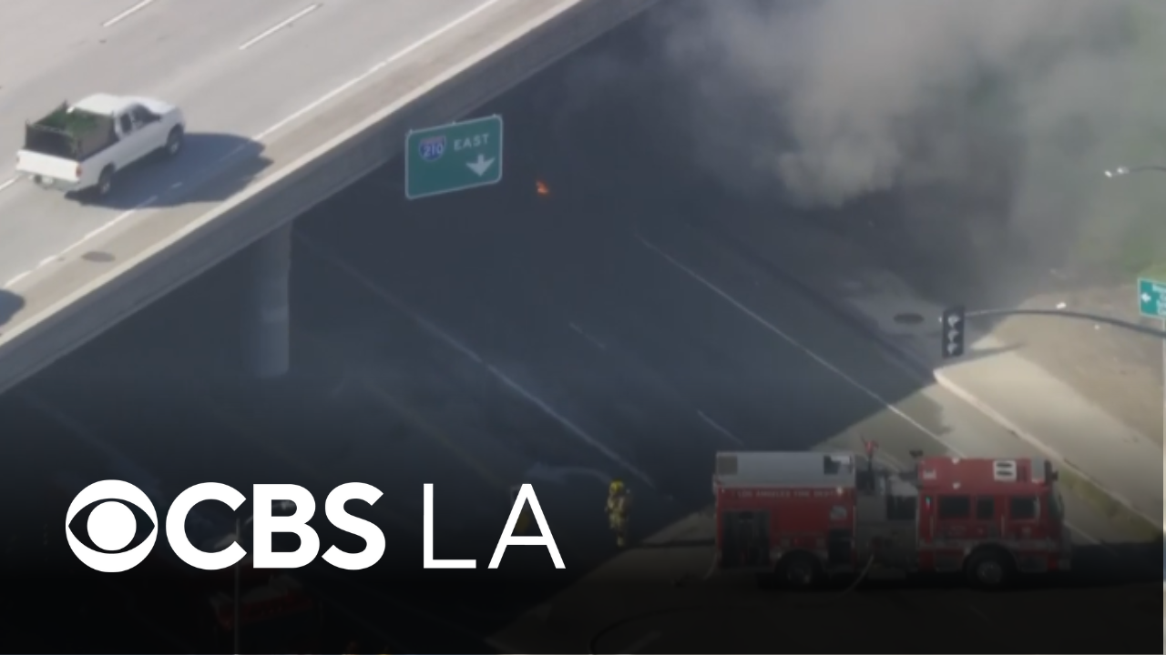 Electric school bus catches fire in Sunland