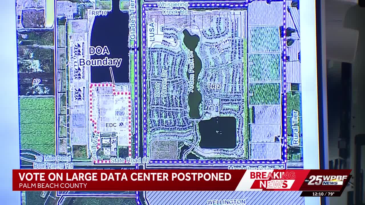 Palm Beach County vote on controversial AI data center postponed until ...
