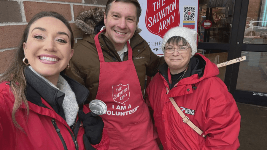 7News joins Salvation Army as Red Kettle bell ringers at Mt. DeChantal ...
