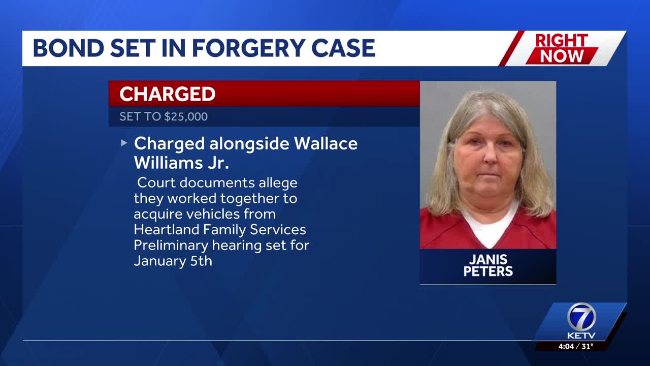Judge sets bond for 67-year-old woman charged with forgery