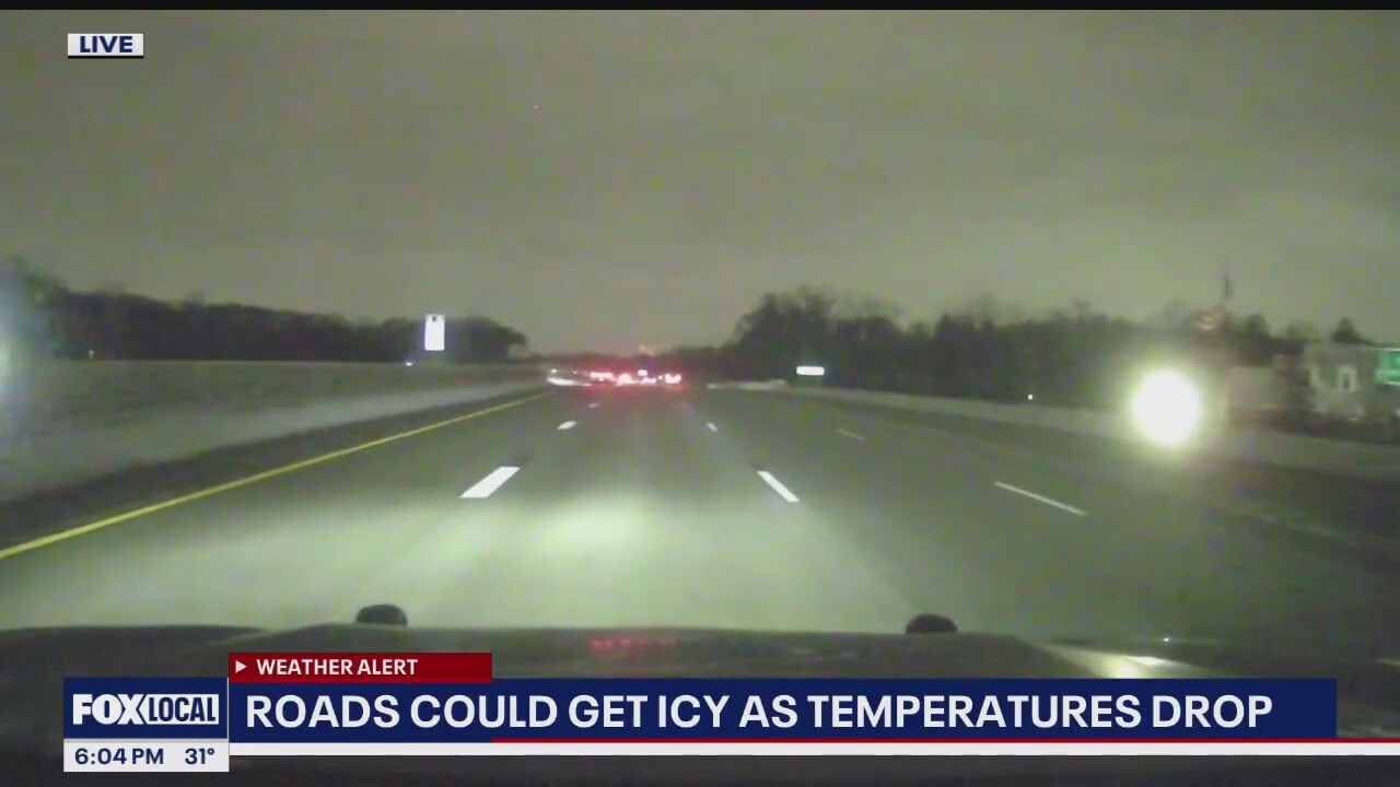 Temps drop leaving roads slick overnight