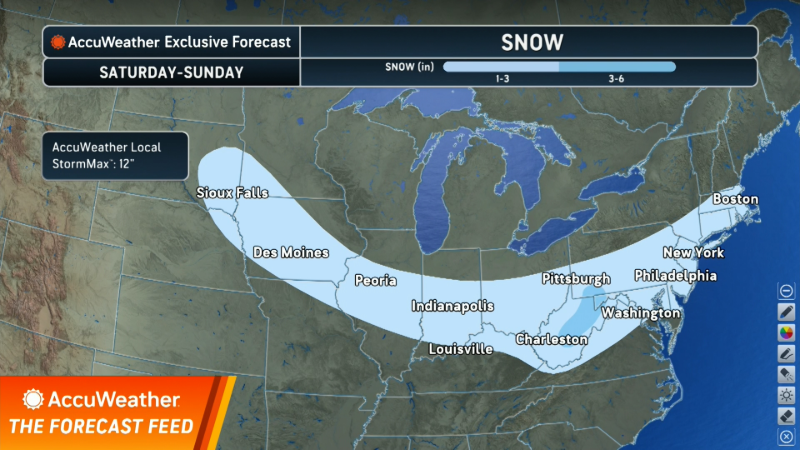 First accumulating snow of the season coming to New York and Philly