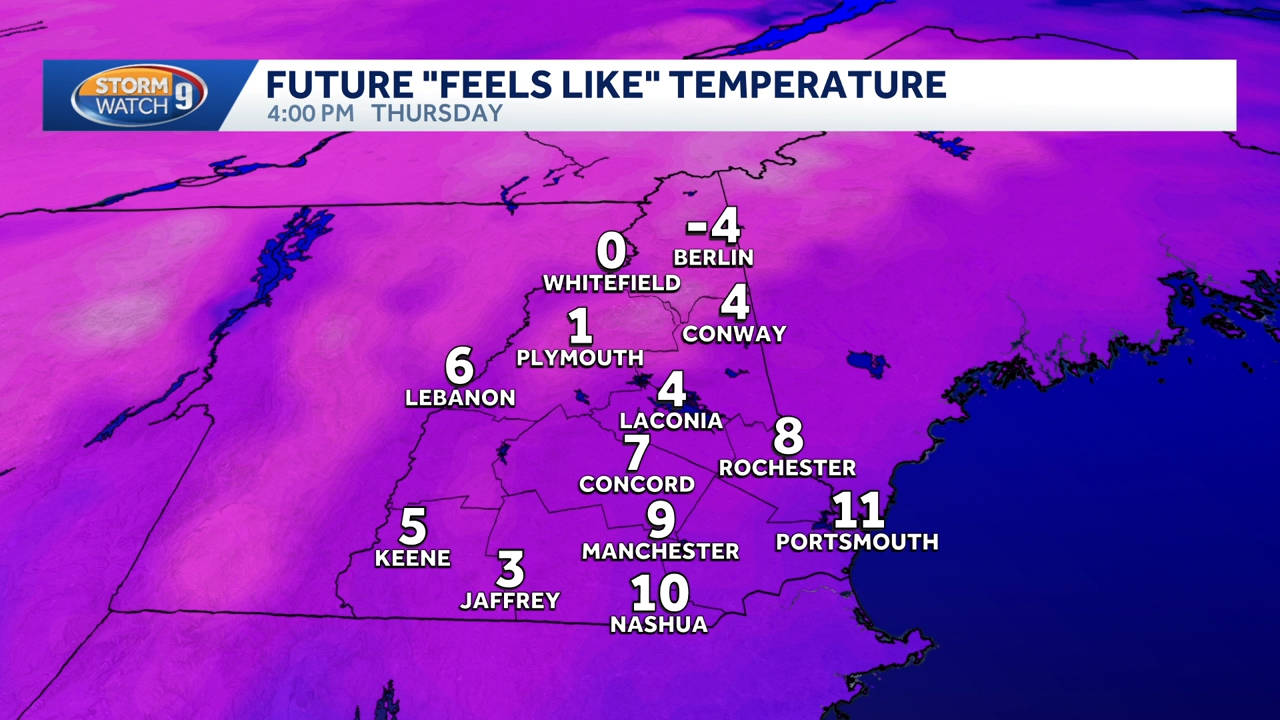Cold, windy Thursday expected as temperatures drop across New Hampshire