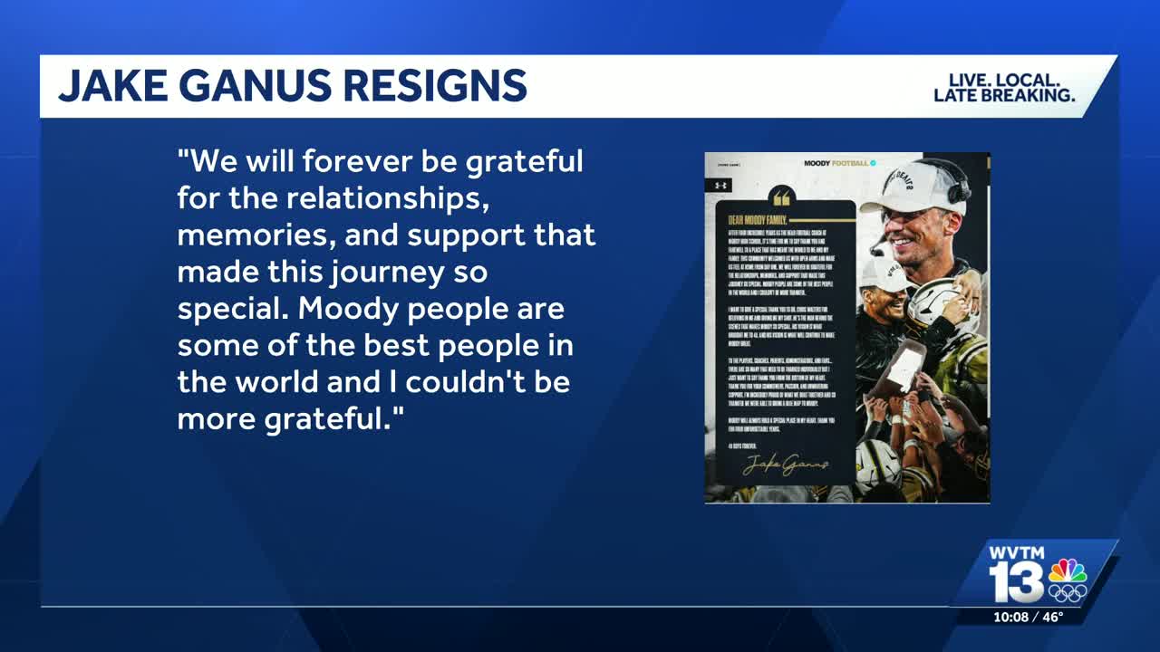 '411 boys forever': Moody football head coach Jake Ganus resigns days ...