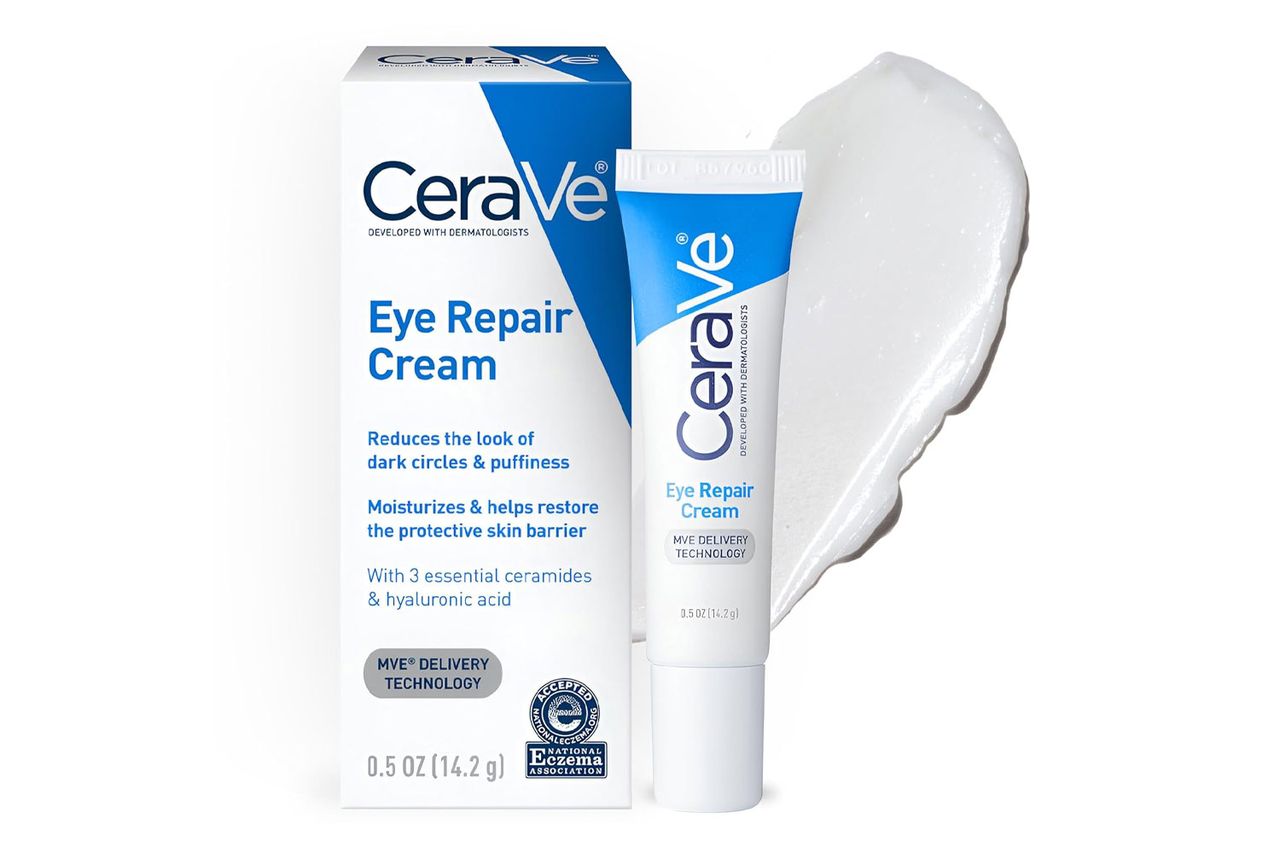 CeraVe Eye Repair Cream, Under Eye Cream For Puffiness And Bags Under Eyes, Hyaluronic Acid + Niacinamide + Marine Botanical Complex, Oil Free & Opthalmologist Tested