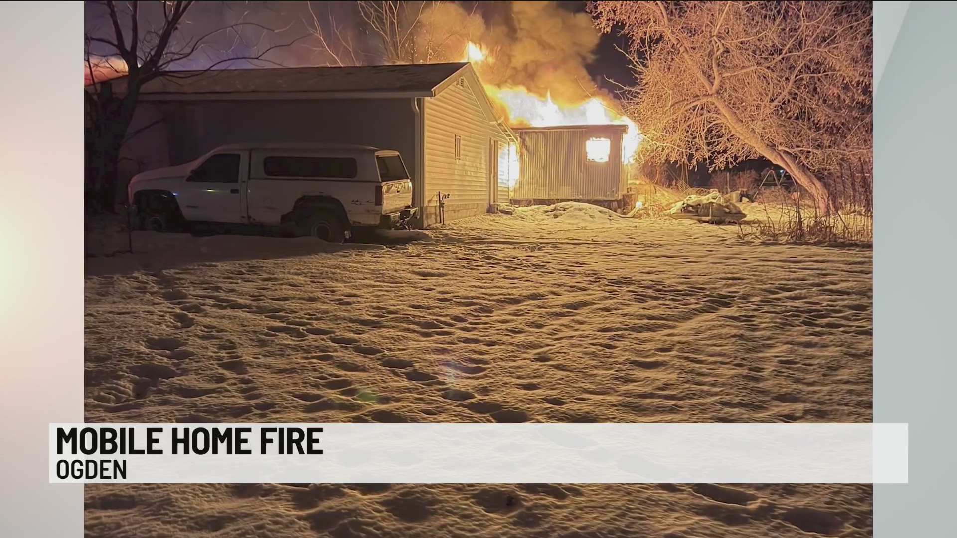 Ogden mobile home destroyed in late-night fire