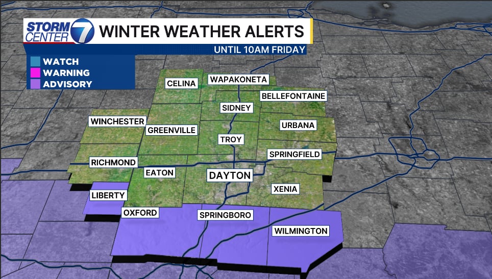 Winter weather advisory issued for parts of region; 2 chances for ...