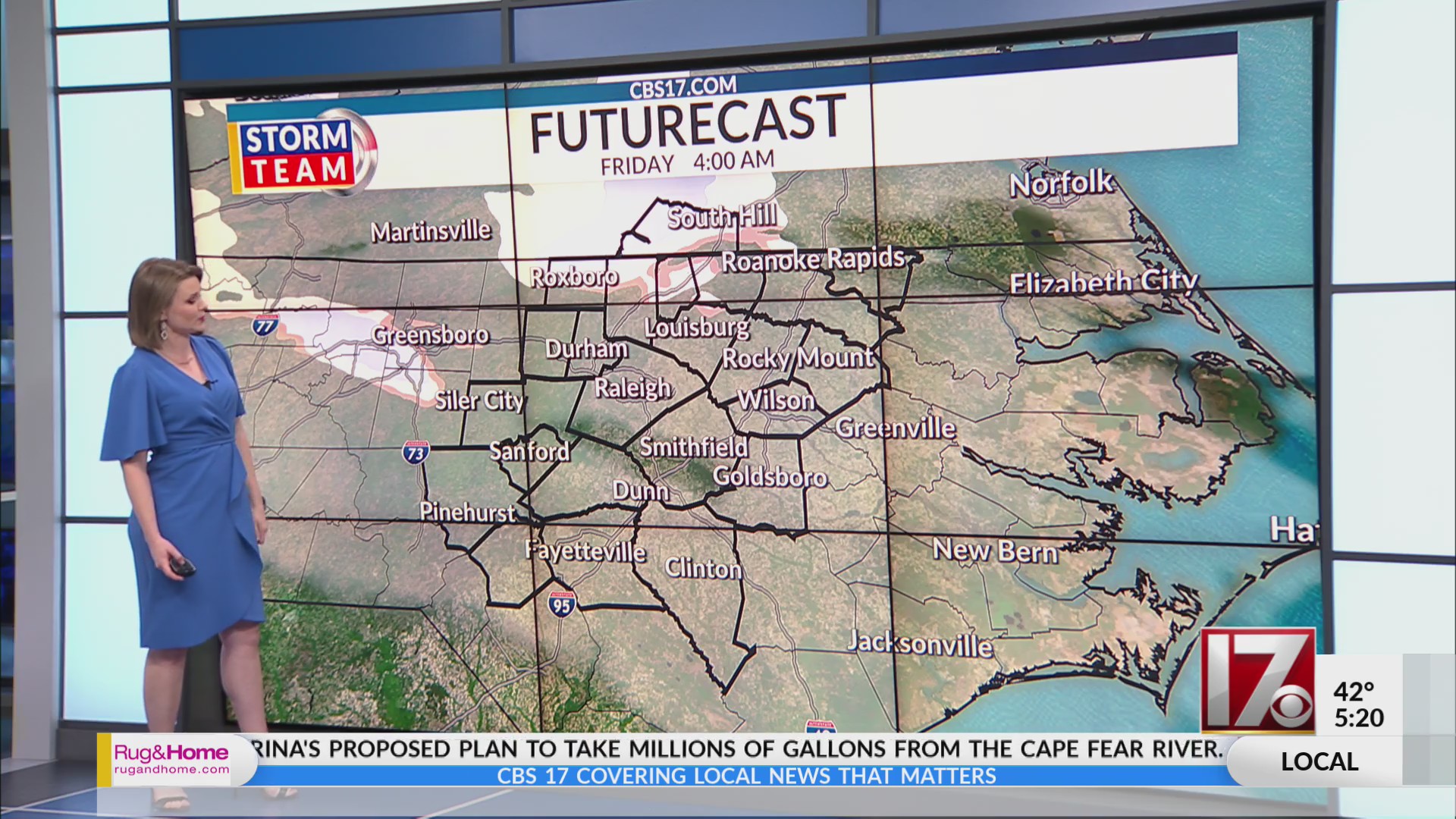 Chilly Thursday with flurries possible Friday in central NC