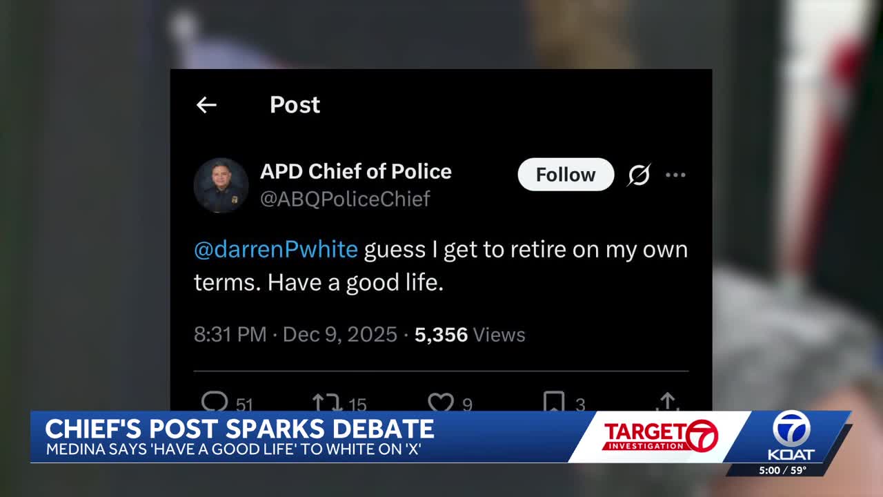 Albuquerque police chief's social media post draws public reaction ...