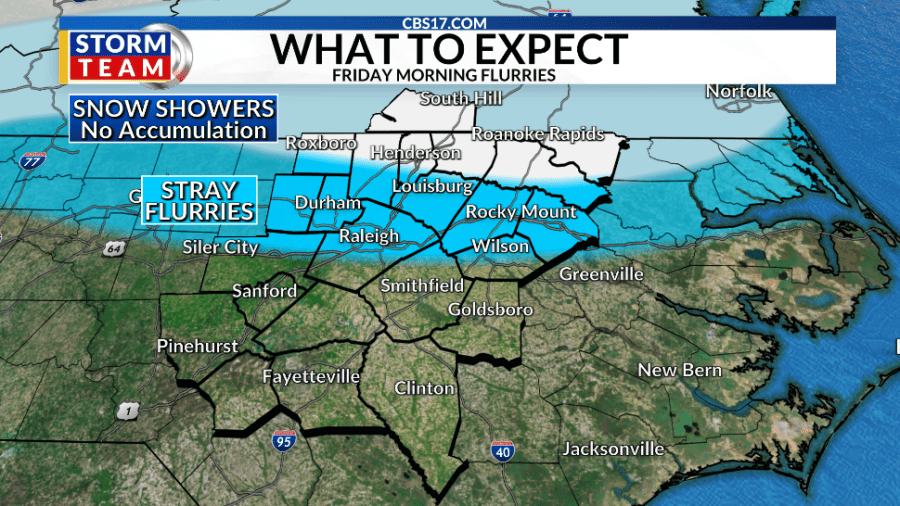 Central NC winter weather: Snow flurries possible in the Triangle ...