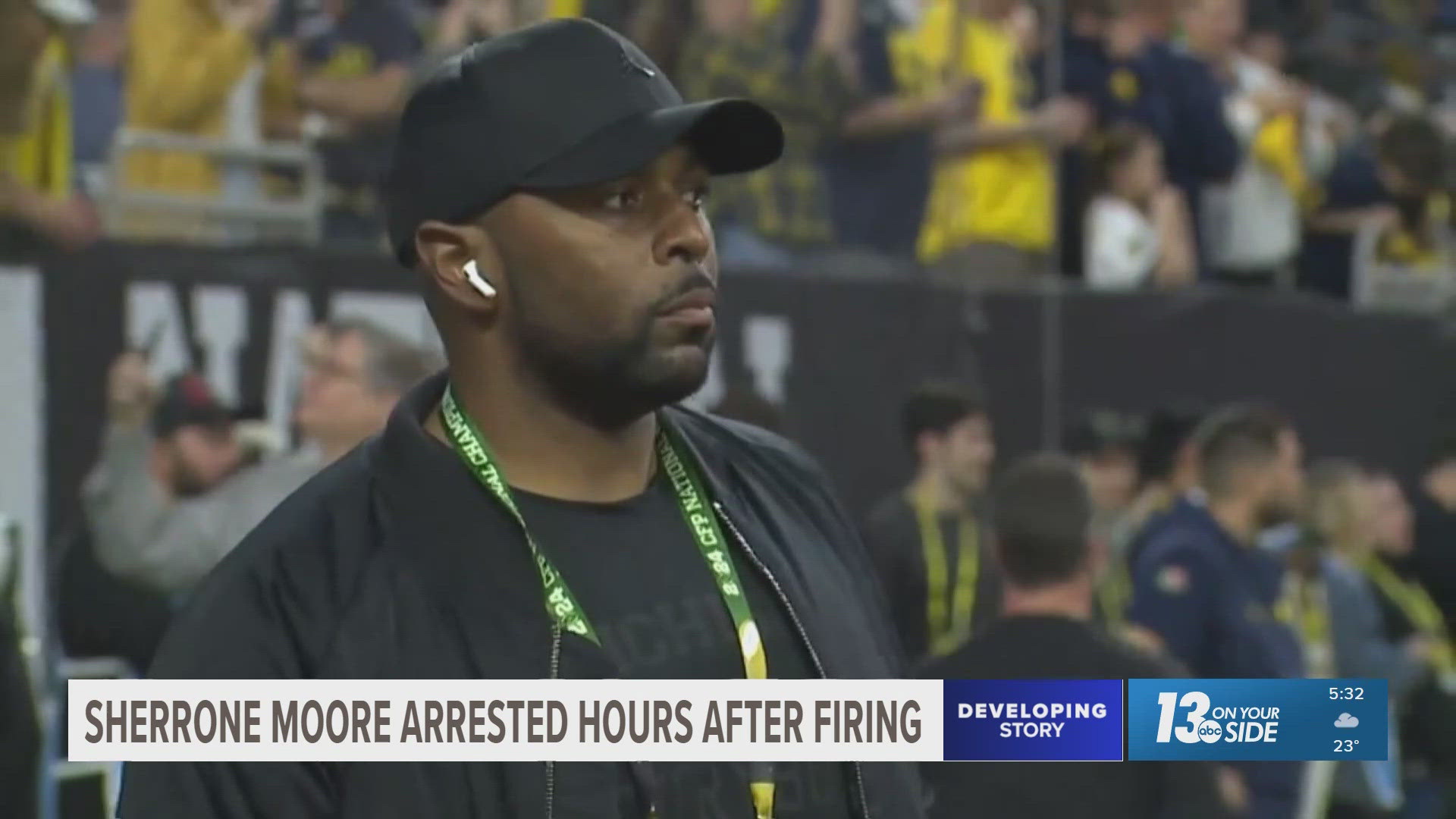 Former University of Michigan head football coach Sherrone Moore detained