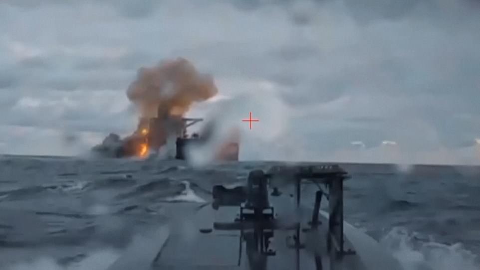 Russian shadow fleet tanker is hit by deadly sea drones