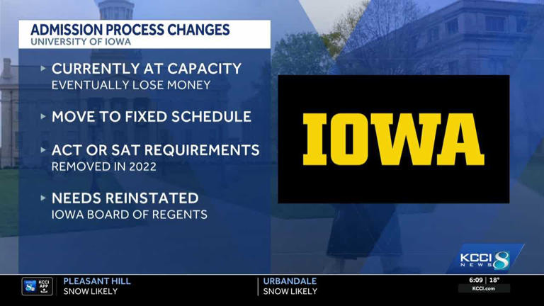 University of Iowa may change admission process