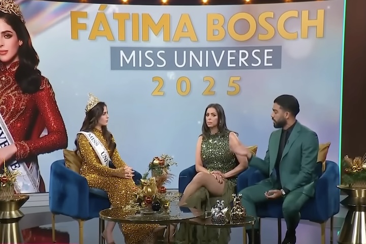 Durante o programa, Bosch negou saber de uma ação judicial movida pelo diretor do Miss Universo, Nawat Itsagrisil, mas um dos apresentadores afirmou que ela havia comentado sobre o assunto nos bastidores.-Reproduc?a?o