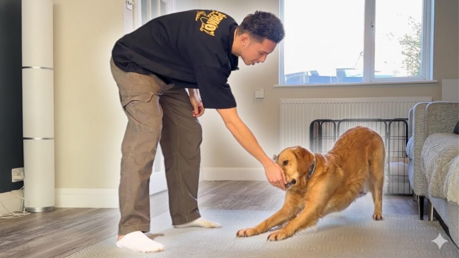 I taught my dog to bow