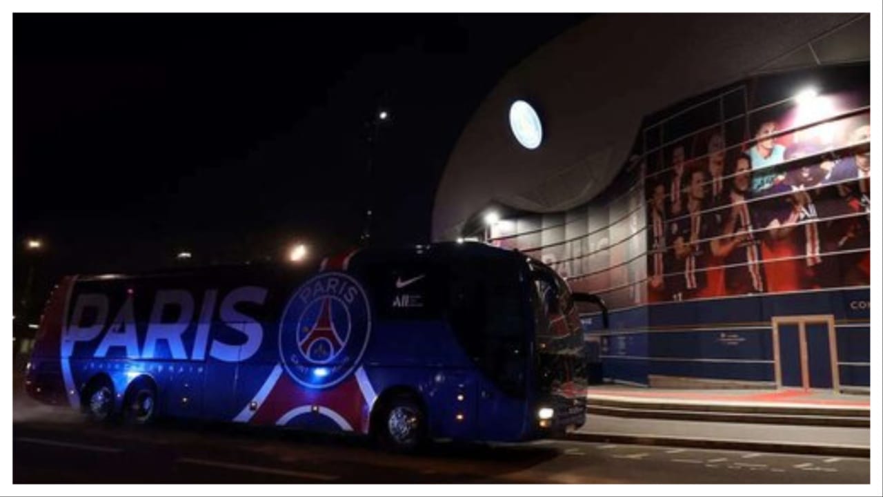 Tension in Bilbao! Stones hit PSG team bus after Champions League draw ...
