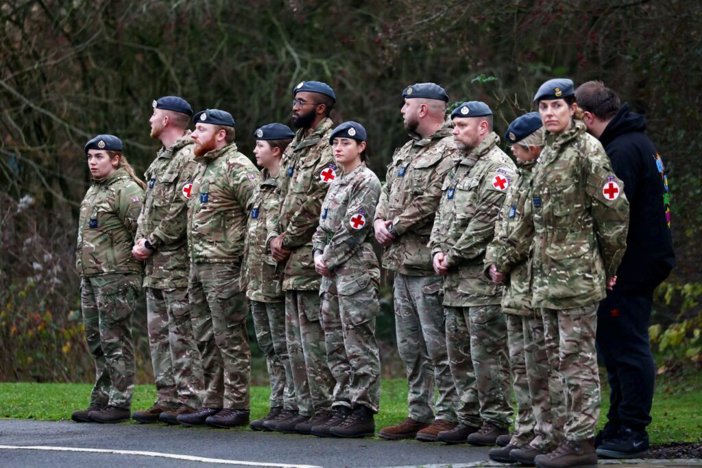 Pictures capture repatriation of British soldier killed in Ukraine