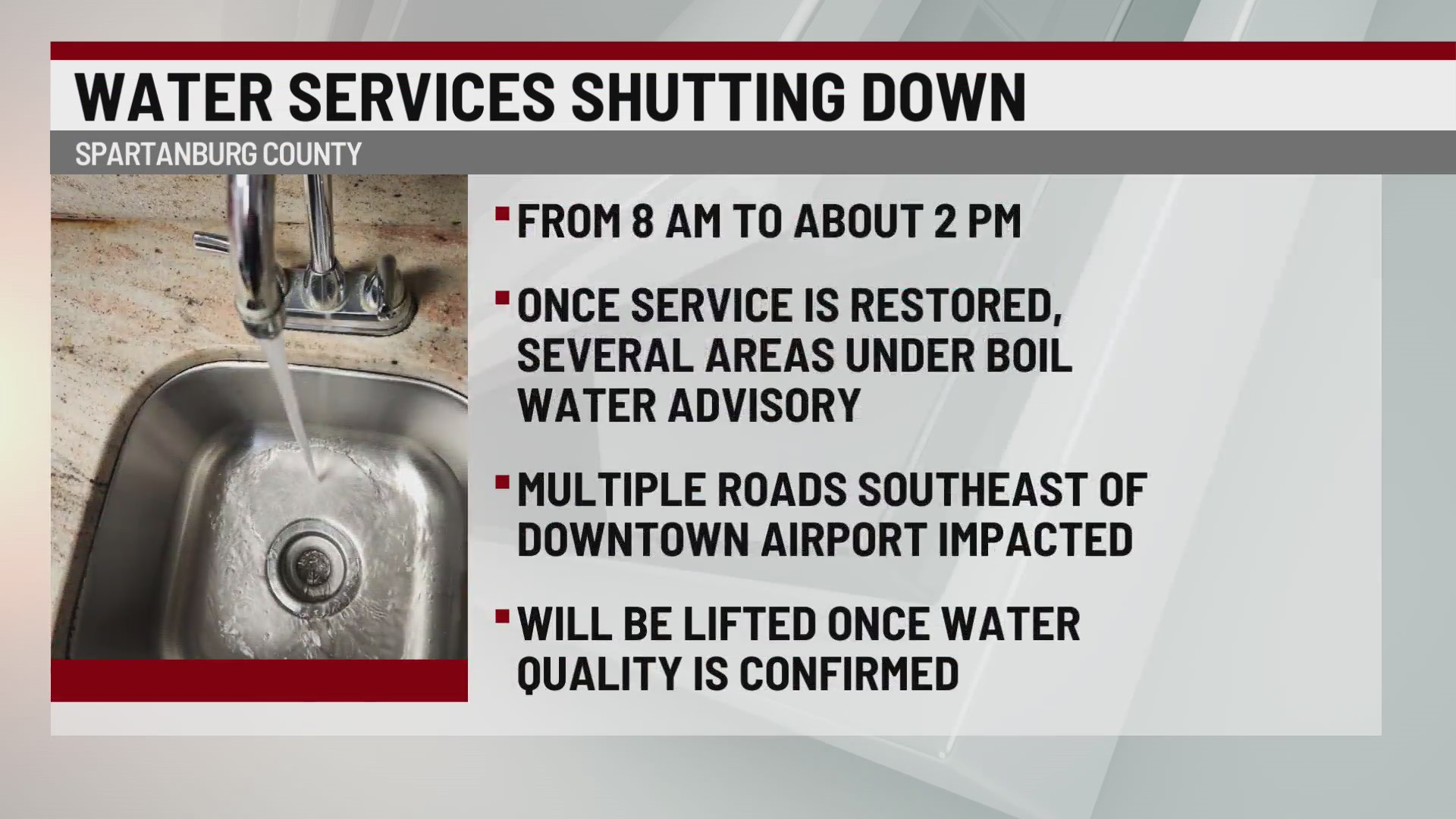 Planned boil water advisory issued in Spartanburg County