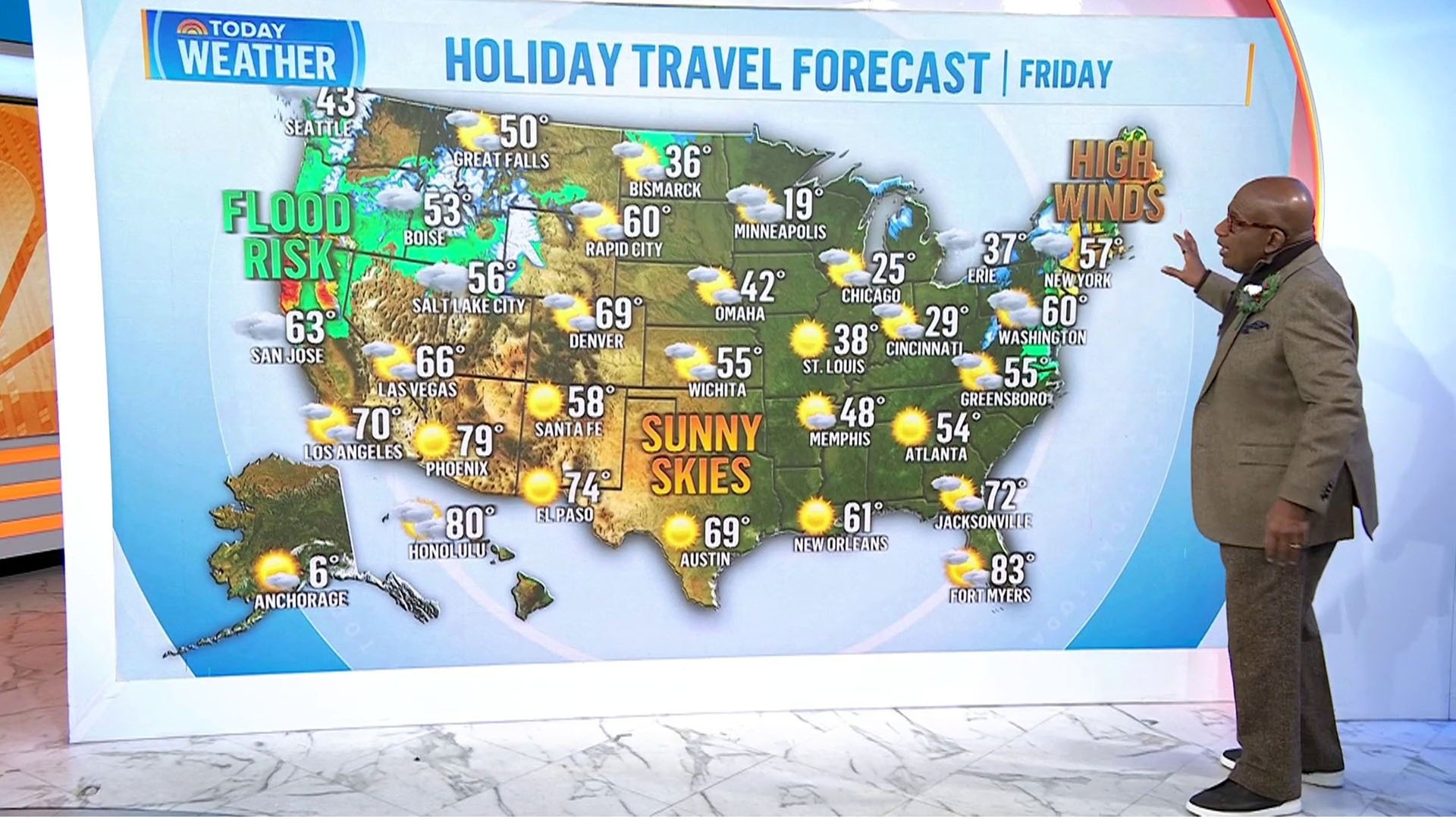 TODAY's Al Roker tracks the holiday 2025 travel forecast