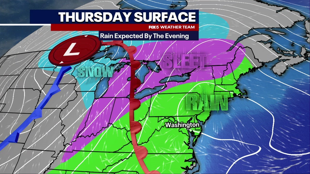 DC weather: Rain, gusty winds move in Thursday evening