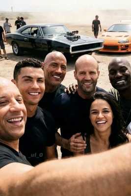 Cristiano Ronaldo in Fast & Furious 11! On-set pic with Vin Diesel