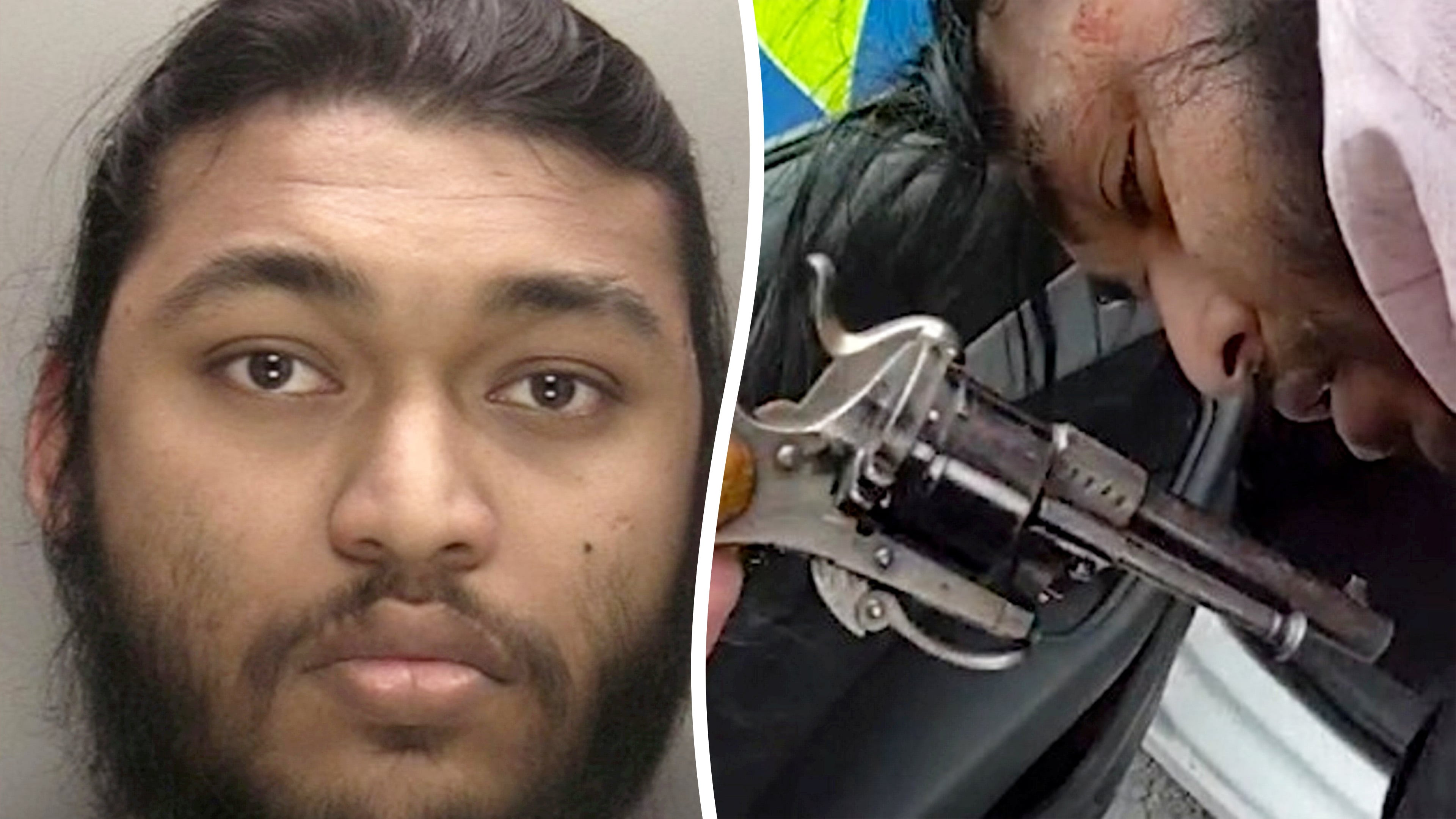 Drug dealer caught with gun stashed in his man bag after police chase