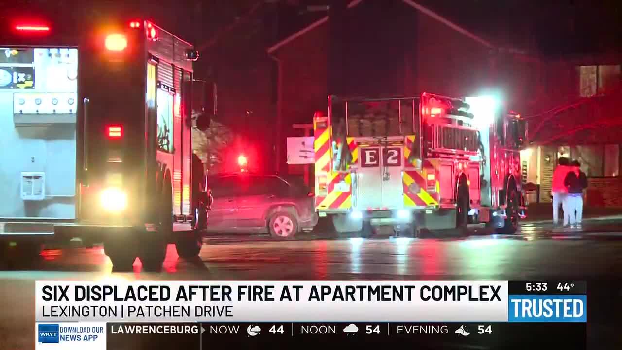 Lexington fire displaces four children, two adults