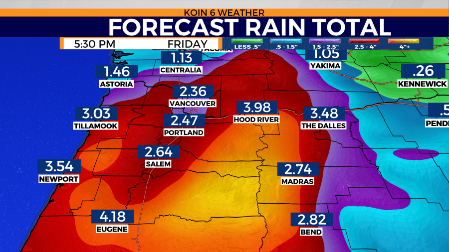 Atmospheric river hits Oregon, SW Washington, bringing intense rain, wind