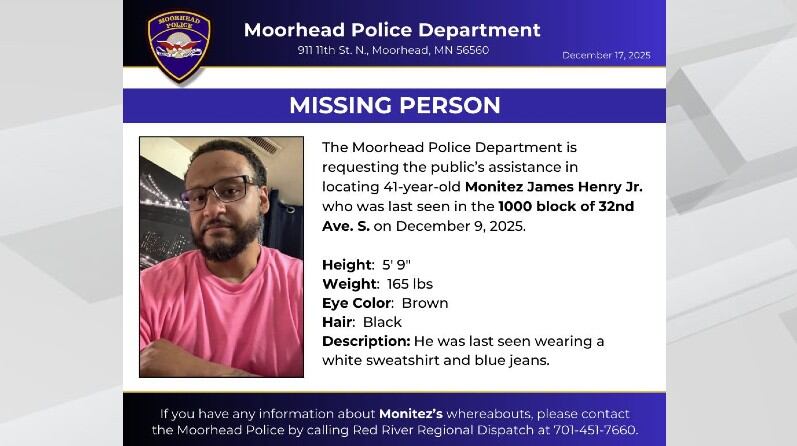 Moorhead police searching for 41-year-old missing man