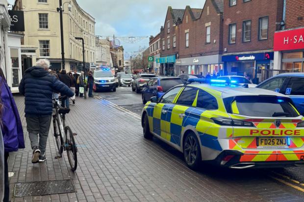 Police officers respond to reports of 'somebody with a knife' in Taunton
