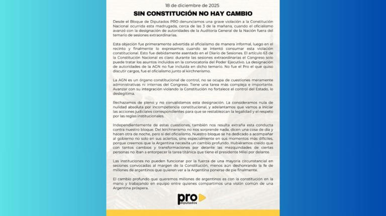 El PRO denunció un pacto entre La Libertad Avanza y el kirchnerismo por ...